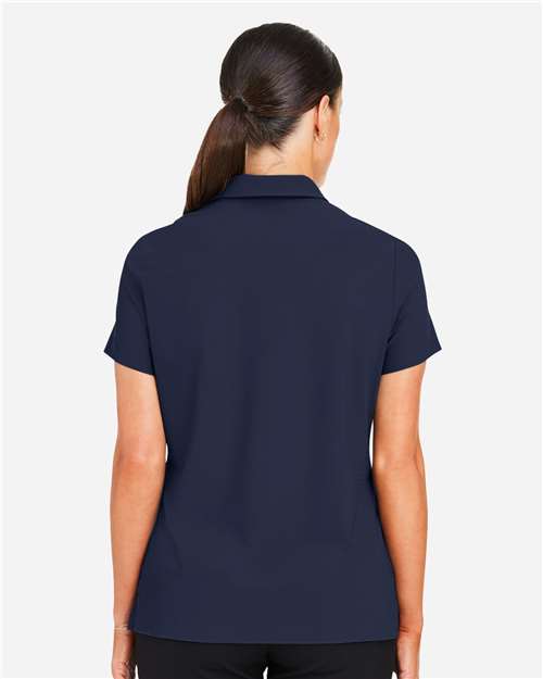 Devon & Jones DG110W Women's CrownLux Performance Windsor Welded Polo - Navy - model back