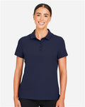Devon & Jones DG110W Women's CrownLux Performance Windsor Welded Polo - Navy - model front