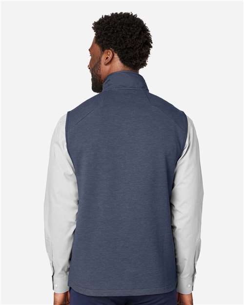 Devon & Jones DG706 Men's New Classics Charleston Hybrid Vest - Navy Melange/ Navy - model back