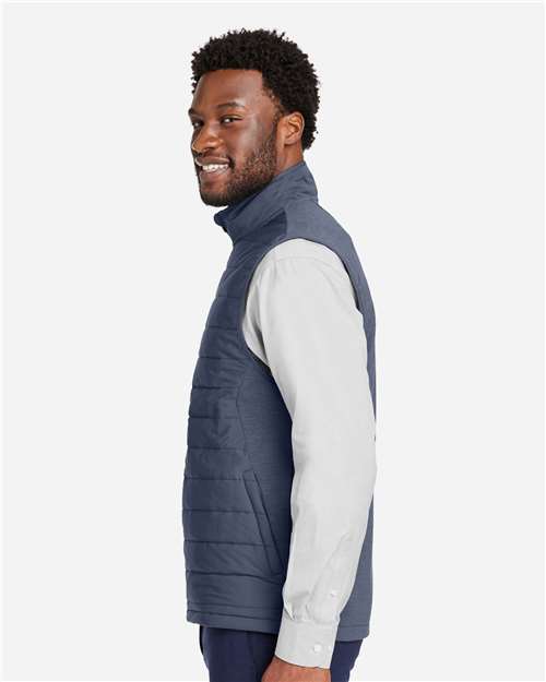 Devon & Jones DG706 Men's New Classics Charleston Hybrid Vest - Navy Melange/ Navy - model side