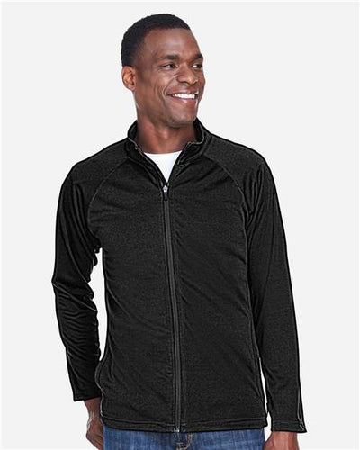 Devon & Jones DG420 Men's Stretch Tech-Shell Compass Full-Zip Jacket - Black - model front