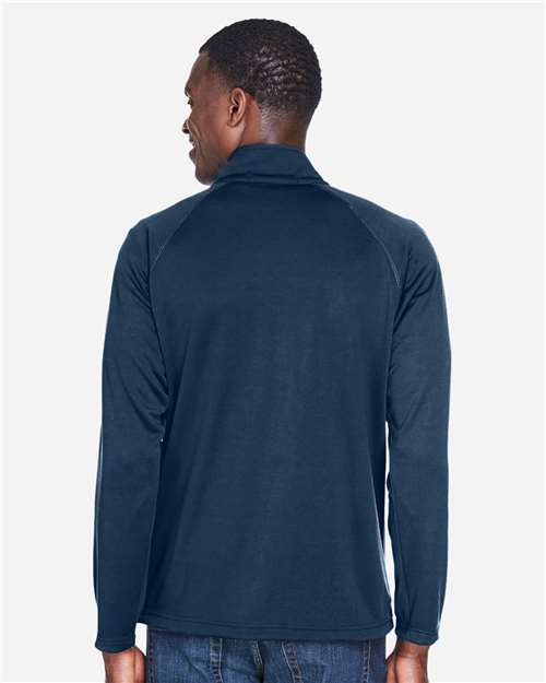 Devon & Jones DG420 Men's Stretch Tech-Shell Compass Full-Zip Jacket - Navy - model back