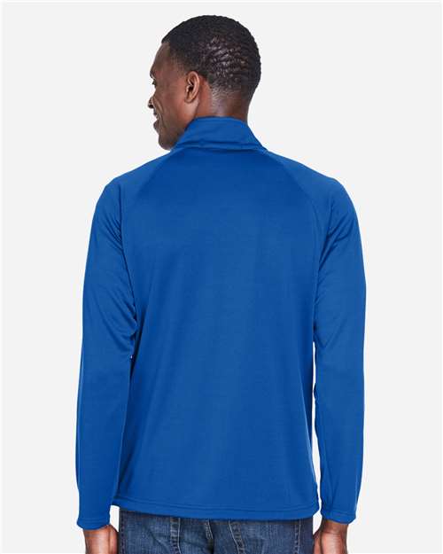 Devon & Jones DG420 Men's Stretch Tech-Shell Compass Full-Zip Jacket - True Royal - model back