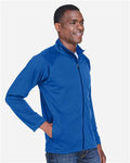 Devon & Jones DG420 Men's Stretch Tech-Shell Compass Full-Zip Jacket - True Royal - model side