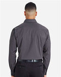 Devon & Jones DG535 Men's CrownLux Performance Tonal Mini Check Woven Dress Shirt - Carbon - model back