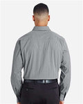 Devon & Jones DG535 Men's CrownLux Performance Tonal Mini Check Woven Dress Shirt - Graphite - model back