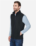 Core 365 CE701 Men's Cruise Two-Layer Fleece Bonded Soft Shell Vest - Black - model side