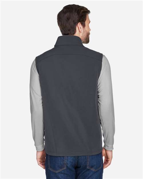 Core 365 CE701 Men's Cruise Two-Layer Fleece Bonded Soft Shell Vest - Carbon - model back