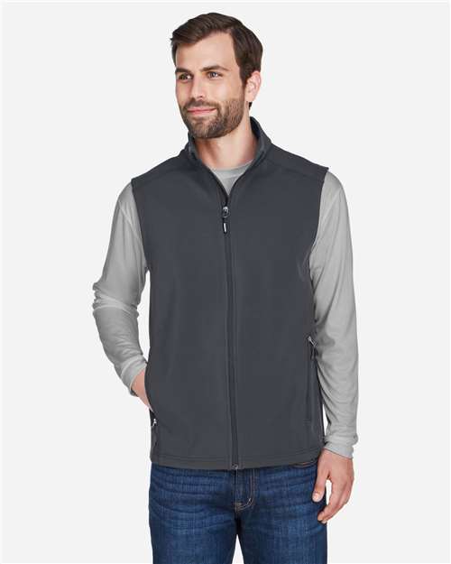 Core 365 CE701 Men's Cruise Two-Layer Fleece Bonded Soft Shell Vest - Carbon - model front