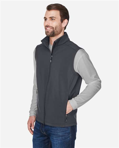 Core 365 CE701 Men's Cruise Two-Layer Fleece Bonded Soft Shell Vest - Carbon - model side