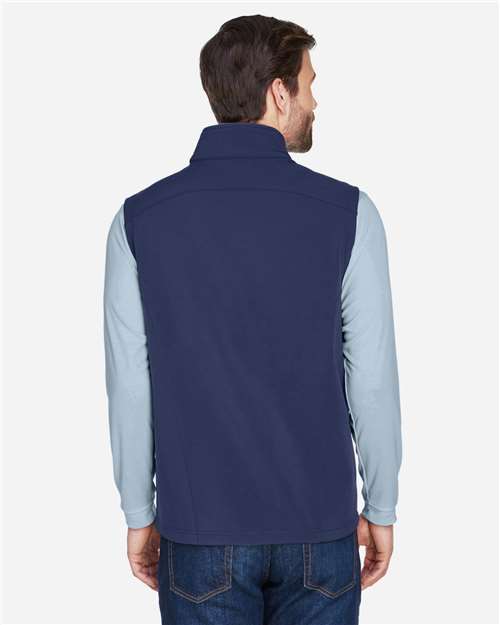 Core 365 CE701 Men's Cruise Two-Layer Fleece Bonded Soft Shell Vest - Classic Navy - model back
