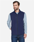 Core 365 CE701 Men's Cruise Two-Layer Fleece Bonded Soft Shell Vest - Classic Navy - model front