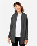 Devon & Jones DG481W Women's New Classics Charleston Cardigan - Black Melange - model front
