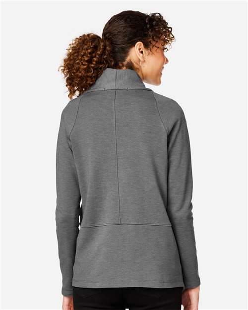 Devon & Jones DG481W Women's New Classics Charleston Cardigan - Graphite Melange - model back