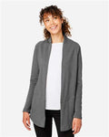 Devon & Jones DG481W Women's New Classics Charleston Cardigan - Graphite Melange - model front