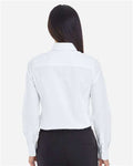 Devon & Jones DG532W Women's Crown Collection Royal Dobby Woven Dress Shirt - White - model back