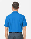 Devon & Jones DG101 Men's Crownlux Performance Geo Polo - French Blue/ Crystal Blue - model back