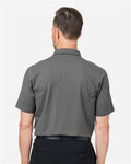 Devon & Jones DG101 Men's Crownlux Performance Geo Polo - Graphite/ Silver - model back