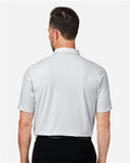 Devon & Jones DG101 Men's Crownlux Performance Geo Polo - White/ Silver - model back
