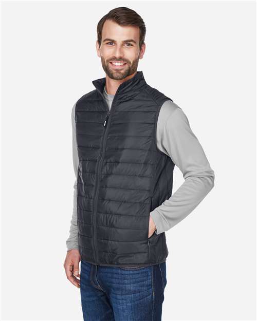 Core 365 CE702 Men's Prevail Packable Puffer Vest - Carbon - model side