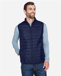 Core 365 CE702 Men's Prevail Packable Puffer Vest - Classic Navy - model front