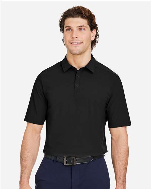 Devon & Jones DG110 Men's CrownLux Performance Windsor Welded Polo - Black - model front