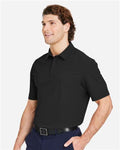 Devon & Jones DG110 Men's CrownLux Performance Windsor Welded Polo - Black - model side