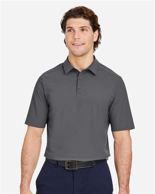 Devon & Jones DG110 Men's CrownLux Performance Windsor Welded Polo - Graphite - model front