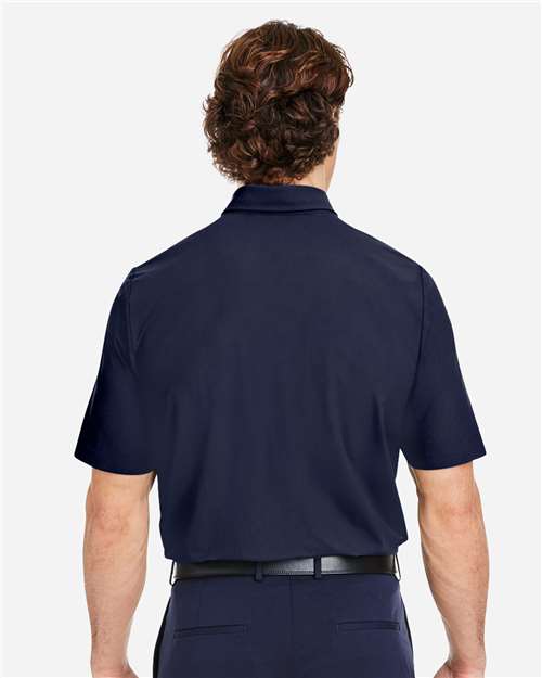 Devon & Jones DG110 Men's CrownLux Performance Windsor Welded Polo - Navy - model back