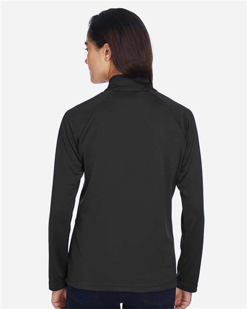 Devon & Jones DG420W Women's Stretch Tech-Shell Compass Full-Zip Jacket - Black - model back