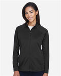 Devon & Jones DG420W Women's Stretch Tech-Shell Compass Full-Zip Jacket - Black - model front