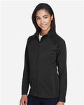 Devon & Jones DG420W Women's Stretch Tech-Shell Compass Full-Zip Jacket - Black - model side
