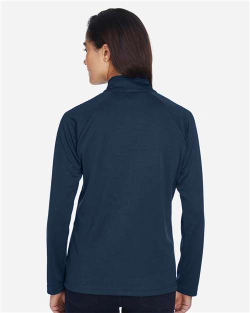 Devon & Jones DG420W Women's Stretch Tech-Shell Compass Full-Zip Jacket - Navy - model back