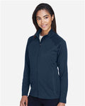 Devon & Jones DG420W Women's Stretch Tech-Shell Compass Full-Zip Jacket - Navy - model side