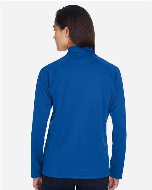 Devon & Jones DG420W Women's Stretch Tech-Shell Compass Full-Zip Jacket - True Royal - model back