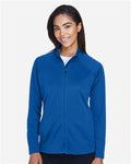 Devon & Jones DG420W Women's Stretch Tech-Shell Compass Full-Zip Jacket - True Royal - model front