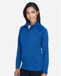 Devon & Jones DG420W Women's Stretch Tech-Shell Compass Full-Zip Jacket - True Royal - model side