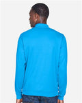 Devon & Jones DG479 Men's DRYTEC20 Performance Quarter-Zip Pullover - Ocean Blue/ Navy/ Ocean Blue - model back