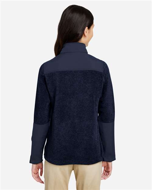 Core 365 CE890W Women's Journey Summit Hybrid Full-Zip - Classic Navy/ Classic Navy - model back
