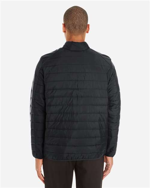 Core 365 CE700 Men's Prevail Packable Puffer Jacket - Black - model back