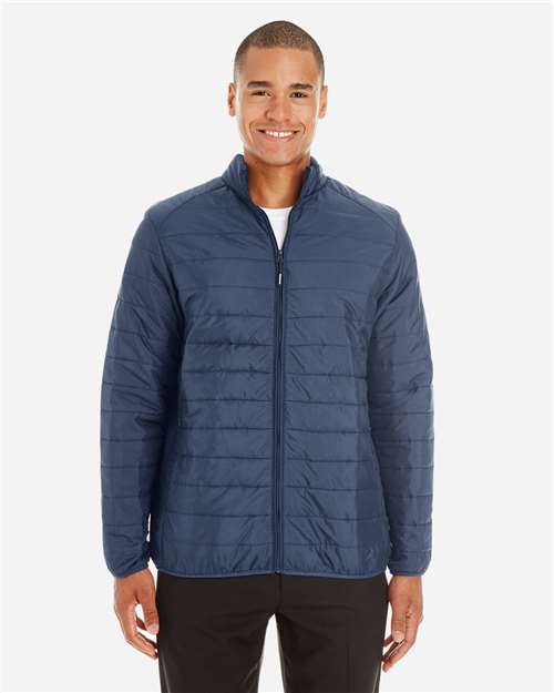 Core 365 CE700 Men's Prevail Packable Puffer Jacket - Classic Navy - model front