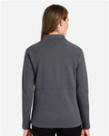 Devon & Jones DG481WZ Women's New Classics Charleston Quarter-Zip Pullover - Black Melange - model back