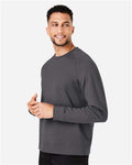Devon & Jones DG482 Men's New Classics Charleston Pullover - Black Melange - model side