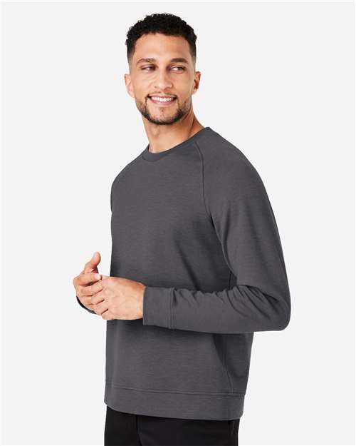 Devon & Jones DG482 Men's New Classics Charleston Pullover - Black Melange - model side