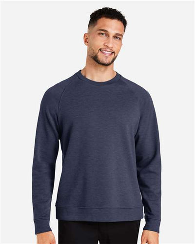 Devon & Jones DG482 Men's New Classics Charleston Pullover - Navy Melange - model front