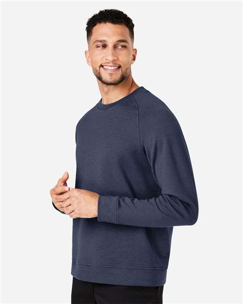 Devon & Jones DG482 Men's New Classics Charleston Pullover - Navy Melange - model side