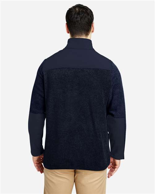 Core 365 CE890 Men's Journey Summit Hybrid Full-Zip - Classic Navy/ Classic Navy - model back