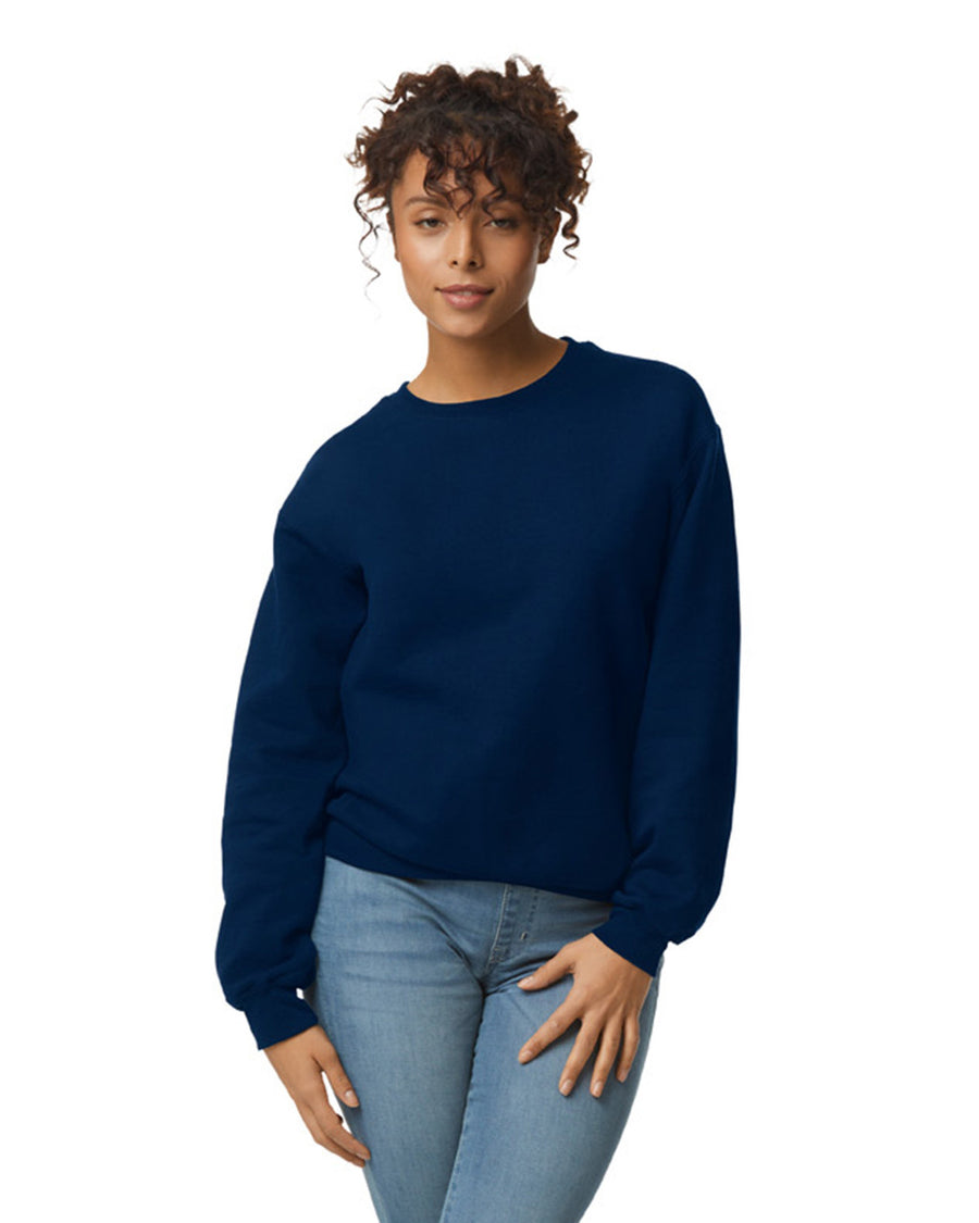 Gildan G120 DryBlend Crewneck Sweatshirt - Navy - model front
