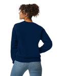 Gildan G120 DryBlend Crewneck Sweatshirt - Navy - model back