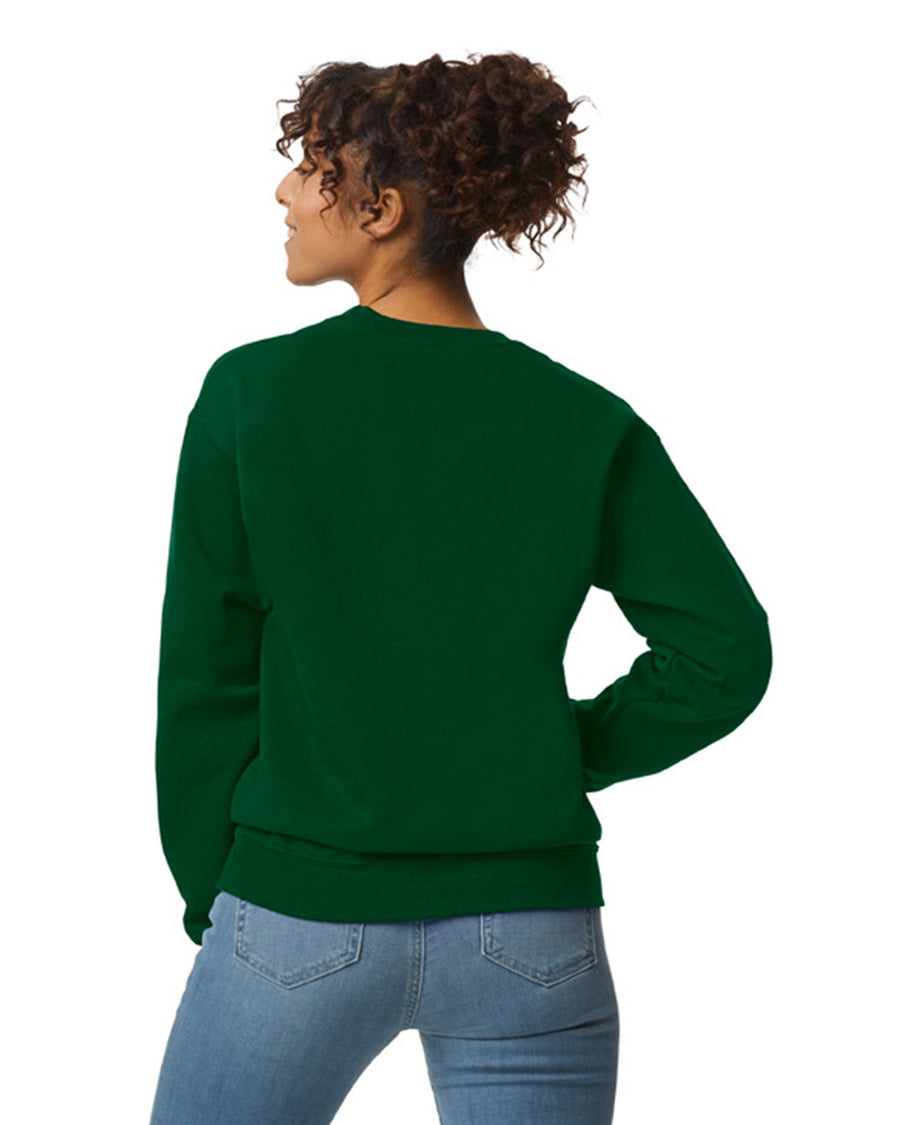 Gildan G120 DryBlend Crewneck Sweatshirt - Forest - model back